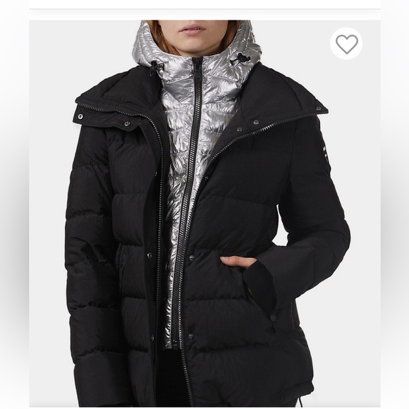 Pajar NWT Channel quilted puffer jacket with a hooded bib and duck down fill XS. - Picture 16 of 16